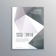 download gray polygonal brochure for free in 2021 brochure design brochure book cover