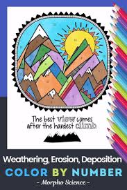 Cement and it rains and fills. Weathering Erosion Deposition Color By Number Science Color By Number Video Video Erosion Science Writing Earth Science