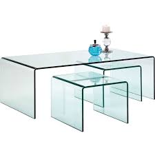 Not available for pickup and same day delivery. Contemporary Glass Coffee Table Clear Club Kare Design