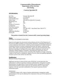 contract specialist resume skill sets