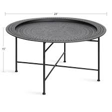 Check spelling or type a new query. Kate And Laurel Razza Modern Round Metal Coffee Table 28 X 28 X 15 Black Stamped Metal Table For Storage And Display Walmart Com Walmart Com