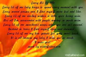 Every Bit Of Me Missing You Poem
