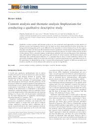 Pdf Content Analysis And Thematic Analysis Implications For Conducting A Qualitative Descriptive Study