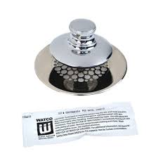 It works much better than using a washcloth, which was my previous solution. Watco Universal Nufit Push Pull Bathtub Stopper Grid Strainer And Silicone 48750 Pp Cp G The Home Depot