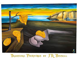 Treasure Painting Jr Bissell A Pirate Rendition Salvador Dali Melting Clock Loot Painting Salvador Dali Paintings Salvador Dali Dali salvador alarm clock projector modern wall clocks adornos hogar home office decor modern decor room female modern decor chess watch bedroom modern. treasure painting jr bissell a pirate