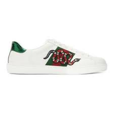 Gucci white sneakers with stones. Gucci White Snake Ace Sneakers Ebay