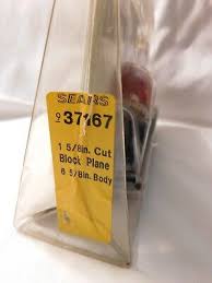 Sears 1-5/8 Inch Cut Block Plane No. 9-37167 NEW IN PACKAGE VINTAGE