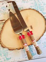 Wedding Cake Knife Set Burlap Knife Set By Fallenstarcoutureinc Wedding Cake Knife Set Cake Knife Set Wedding Cake Knife