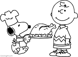 9 free charlie brown valentine's coloring pages with snoopy and the gang delivering. Thanksgiving Cartoons Coloring Pages Coloringall