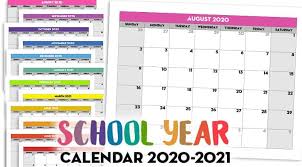 Free online calendar for commercial use. Free Printable 2020 2021 Monthly School Calendar Template Lovely Planner