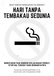 Terimakasih luckey atas komentarnya di 24 kumpulan poster tentang larangan merokok. Contoh Poster Hari Tanpa Tembakau Sedunia Canva