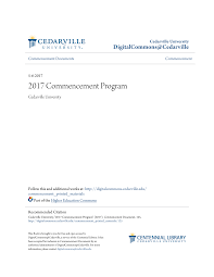 2017 Commencement Program
