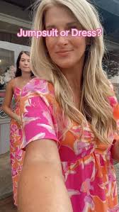 Jumpsuit or dress? We can’t choose! 🩷🧡