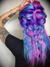 31 Colorful Hair Looks To Inspire Your Next Dye Job Stayglam Hair Styles Galaxy Hair Hair Color Crazy