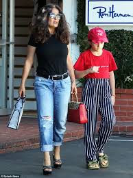 Hayek told an interviewer that valentina loves joining her on movie sets and has even more fun at the red carpet premieres. Salma Hayek Hits Shops With Lookalike Daughter Valentina Daily Mail Online