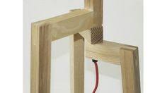 Lampadaire Bois Tripod Fil Rouge Detail Almaty Mobiliermoss Lampadaire Bois Lampadaire