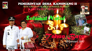 Baliho ini menunjukkan hampir segalanya: Ucapan Selamat Natal 25 Desember 2016 Dan Tahun Baru 2017 Pemerintah Desa Kanonang Dua Kecamatan Kawangkoan Barat Sulutpos Com