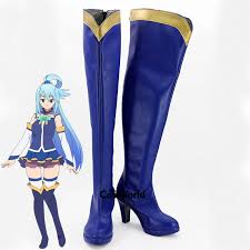 >!aqua is useless!< it will appear like this Konosuba Kono Subarashii Sekai Ni Shukufuku Wo Aqua Anime Anpassen Cosplay Schuhe Stiefel Shoes Aliexpress
