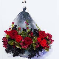 Birth Month Flower Grow Kit Canada The Last Month Of The Year Always Make Us Feeling Festive And Dressy Just Like This Piece Fashion Wall Art Fashion Illustration Watercolor Flower Art