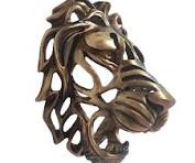 Teksome Resin Lions Head Decorative Sculpture, Animal Head Wall Art | Lions  Head Hollow Wall Art Simulation Animal Head Statue Resin For Garden Stone  ...