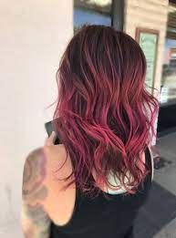 Hair Pink Dark Brunettes 41 Ideas Dark Pink Hair Pink Balayage Pink Hair