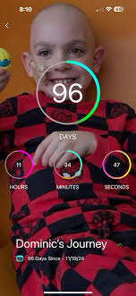 Day 96. Not much new to report which can be a good thing. Dominic remains  at U of I. He continues to receive chemotherapy treatments. His blood  levels are very low, causing