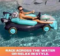 Teal Racing Pool Float | Winter Sled