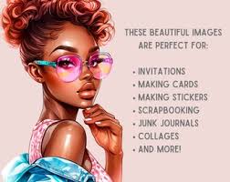 Watercolour Rainbow Glam Girl Clipart Makeup Fashion Girls PNG Digital  Image Downloads for Card Making Scrapbook Junk Journal Paper Crafts