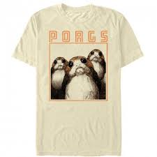 Star Wars The Last Jedi Men S Porg Faces T Shirt Cream T Shirts Kids Hunting Men