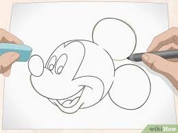 3 Ways To Draw Mickey Mouse Wikihow Delete all auxiliary lines and basic shapes and mickey mouse is ready. 3 ways to draw mickey mouse wikihow