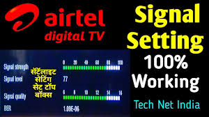 Airtel Dth Signal Setting How To Find Airtel Digital Tv Signal In 2 Min In Hindi By Tech Net India Youtube