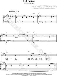 Click to copy post link. Dc Talk Red Letters Sheet Music In A Major Transposable Download Print Sku Mn0051180