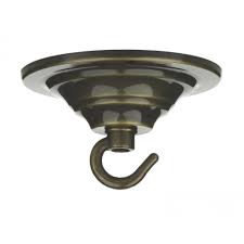 Ceiling roses are common in uk properties. Antique Brass Hook Plate Suspend Light Fittings By Chain Not Wired