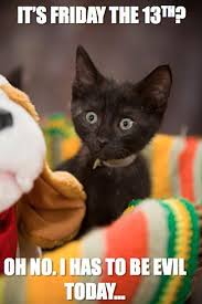 50 Funny Friday The 13th Memes To Ease Your Superstitious Fears Turn Your Luck Around Black Cat Memes Funny Cat Memes Funny Good Morning Memes