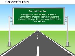 Remember that a simple signboard can ensure the health and safety of many people. 1114 Highway Sign Board With Editable Text Powerpoint Presentation Powerpoint Slide Images Ppt Design Templates Presentation Visual Aids