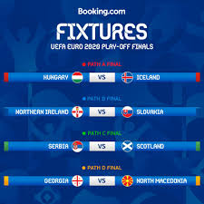 The revised dates were approved by the uefa executive committee on 17 june 2020, with the tournament now taking place from 11 june to 11 july 2021. Uefa Euro 2020 Euro Play Off Finals Set Who Ll Book Their Place At Euro2020 Eqfixtures Bookingcom Facebook