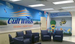 Wallpaper Inside Gulf Winds Federal Credit Union By Pensacola Sign In Pensacola Florida Encapsulate Your Space Wit Environmental Graphics Wall Murals Graphic