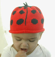 Scarlet Knitted Ladybird Hat for Babies and Toddlers
