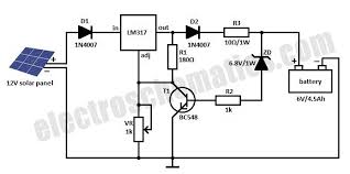 Showing the diagram of solar energy. Solar Charger Circuit For 6v Battery