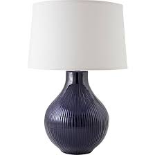 Riverceramic Classic Fluted Gloss Navy Table Lamp 13w36 Lamps Plus Table Lamp Table Lamp Base Lamp