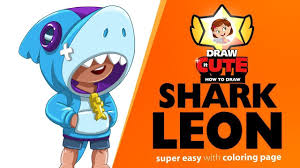 How To Draw Shark Leon Brawl Stars Brawlstars Brawl Howtodraw Drawingtutorial Fanart