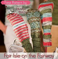 Knitted golf club cover | i love these chunky knitted golf covers because they give a personal touch to any golf bag. Knit Golf Club Covers Marly Bird