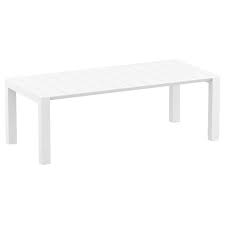 farrah extendable plastic dining table in 2021 dining table extendable dining table resin dining table