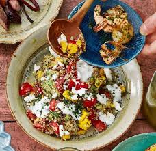 Bunter Quinoa Salat Mit Joghurt Und Feta Rezept Rezepte Mit Feta Quinoa Salat Rezepte