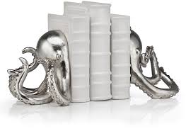 Very Goods Octopus Bookends Books Stationery Novelty Decor Z Gallerie These bookends set is made of designer composite resin hand painted and polished individually.