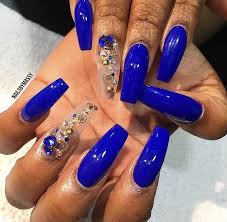 Amazing nail concepts has launched an acrylic nails dipping system to help you quickly achieve a perfect french manicure. Follow Itscolddownhere For More Blue Coffin Nails Blue Acrylic Nails Prom Nails