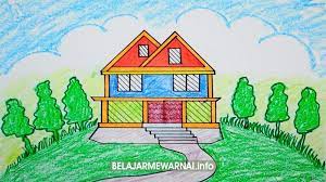 Contoh gambar mewarnai untuk usia dini bisa kalian download dengan gratis, gambar untuk anak tk bisa digunakan untuk lomba mewarnai. Belajar Mewarnai Gambar Rumah Untuk Tk Paud