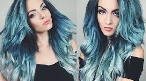 Half set 50 grams of hair. Hair Color Tutorial Blue Green Ombre Hair Dye Youtube