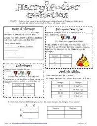 The Nih Has A Great Unit On Genetics Using Characters From Harry Potter I Wanted The Practice Pages To Be More Genetics Lesson Biology Lessons Biology Teacher