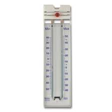 The Magnet Reset Max Min Thermometer Has A Modern Design With A Blue Temperature Scale In Moulded White Plastic These Produc Thermometer Magnets Modern Design
